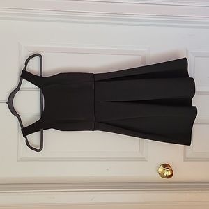 EXPRESS Black Crisscross Back Skater Dress Size 0